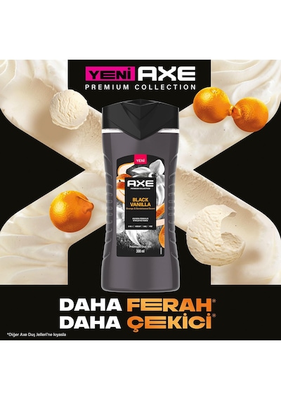 Premium Collection Duş Jeli Black Vanilla 3 İn 1 Vücut Saç Yüz 300 Ml Diğer