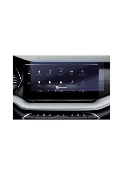Skoda Octavia Uyumlu 10 İnç Araç Ekran Koruyucu Multimedya Nano 9h Kırılmaz Şeffaf