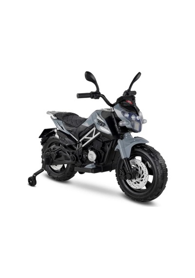 Babyhope 447 Motocross Akülü Motorsiklet 12v Gri Çok Renkli