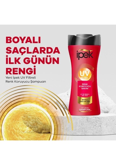 İpek Gül Özü & Uv Fitresi Boyalı Saçlar İçin Şampuan 480 Ml IPEK.024