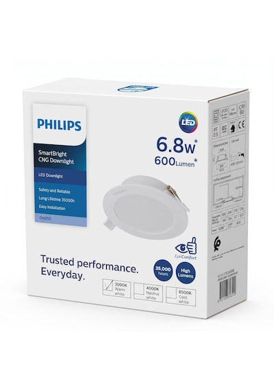 Philips 6.8w 600 Lumen 3000k Sarı Işık Kesim Çapı 9mm Dış Çapı 150mm