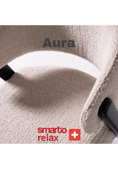 Smarto Relax Aura 2'li Yemek Masası Sandalye Seti - Ahşap/siyah Ayaklı, Krem Kumaş Krem & Siyah