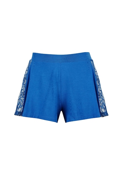 Aubade Lazy Days Shorty Modal Ve Ipek Karışımı Dantelli Şort Külot Mavi