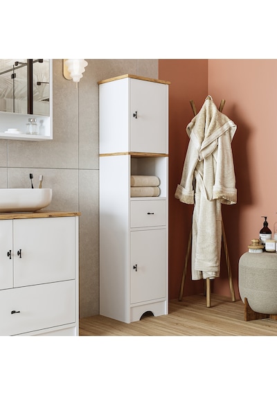 Banyo Dolabı Mdf 155 X 35 Cm Çekmeceli Banyo Boy Dolabı Mat Beyaz Atlantik Çam - Beyaz Banyo Dolabı Mdf 155 X 35 Cm Çekmeceli Banyo Boy Dolabı Mat Beyaz Atlantik Çam - Beyaz