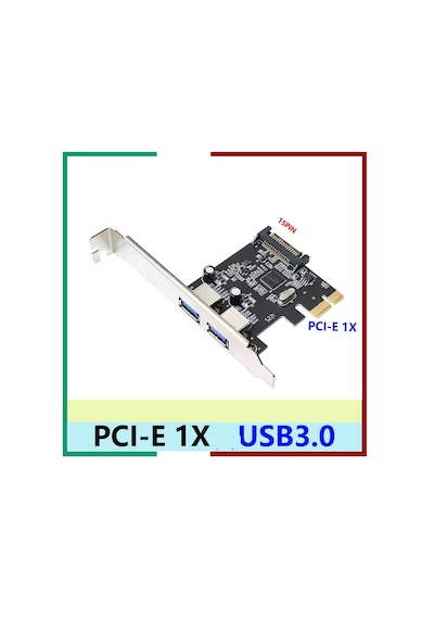 4459 Pci-e Express Usb 3.0 Hub 2 Port Molex Sata Çoklayıcı Kart