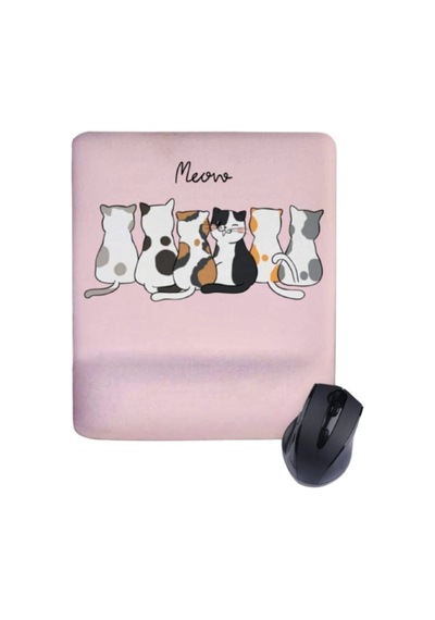Kedi Dikdörtgen Bilek Destekli Mouse Pad Mousepad