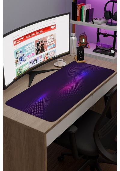Noktalar Kaymaz Dikişli Kauçuk Oyuncu Mousepad V4 - 90x40 Xxl Gaming Mouse Pad Fare Altlığı