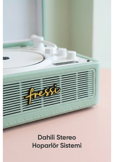 Fressi Fr-cd183 Riona Dahili Hoparlörlü Bluetoothlu Açık Yeşil Cd Çalar