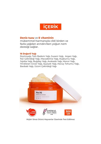 Sinoz No:16 Yoğun Nemlendirici, Besleyici Ve Arındırıcı Vücut Peelingi 300 Gr. Sku: Smg8690010457363