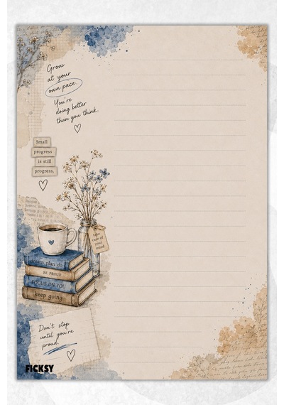 A5 Bloknot Çizgili Defter - 50 Yaprak - Memopad - Notepad - Not Defteri - Not Kağıdı - 3692 Çok Renkli