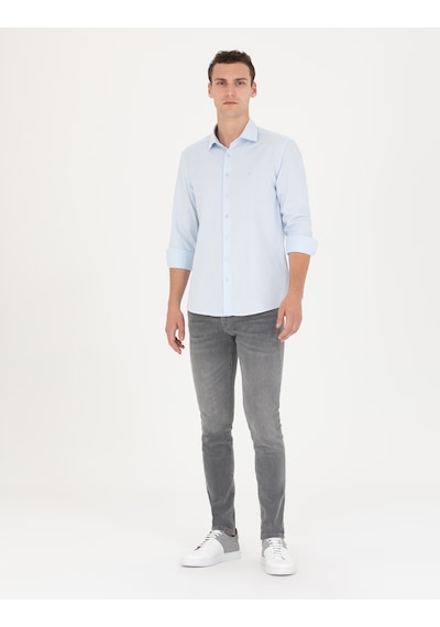 Pierre Cardin Erkek Açık Mavi Gömlek Desenli 50275684-vr003 Açık Mavi