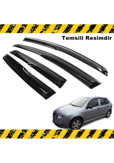 Skoda Fabia Mügen Cam Rüzgarlığı Hb 2000-2009 Arası 4 Lü Set N11.34416