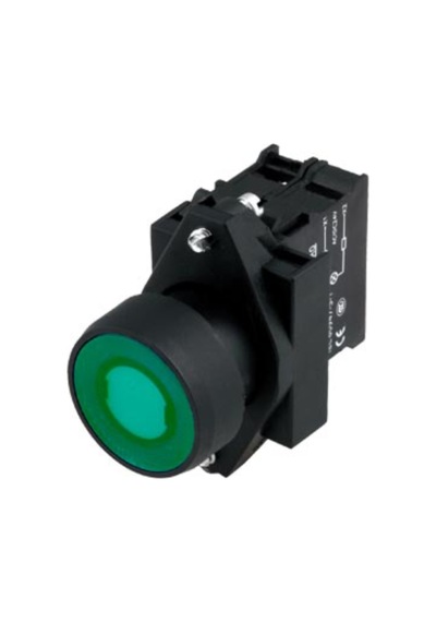 Siemens 3sb6113-0db40-1ba0 Buton Komple Işıklı Yaylı 24v Ac/dc Plastik Yeşil 1no
