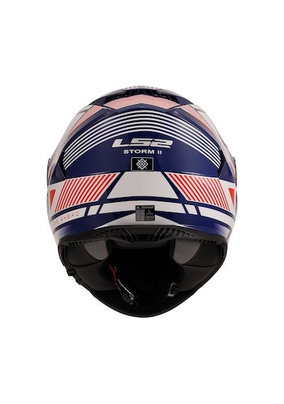 Ls2 Storm 2 Dodger Kapalı Motosiklet Kaskı Beyaz - Mavi