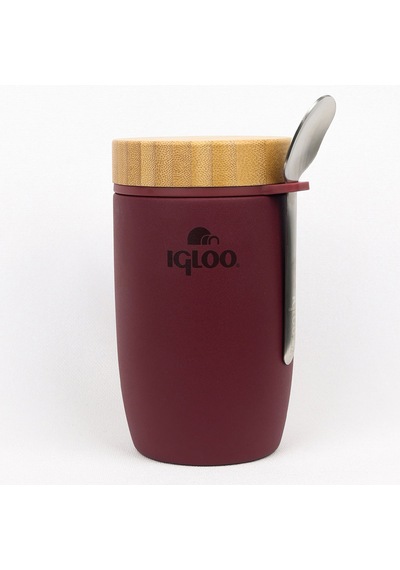 Igloo Bamboo Yemek Termosu 500ml-bordo Renkli