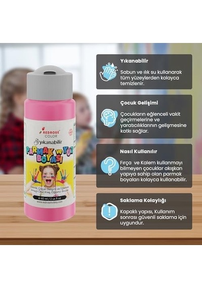 Pembe Parmak Boyası 60 Ml