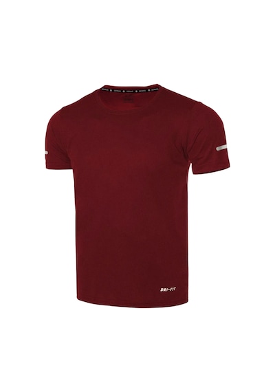 Genius Store Erkek Nem Emici Hızlı Kuruma Atletik Teknik Performans Spor T-shirt Drıfıt-kısakol Bordo