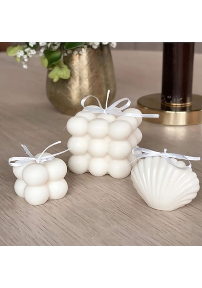 Bernami Mum Pinterest Bubble Mum 2'li Dekoratif Kokulu Hediyelik Mum Diğer