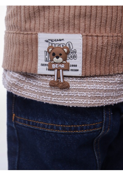 Xo Kids Erkek Çocuk 3lu Alt Üst Takım 1-5 Yaş 6227 Camel