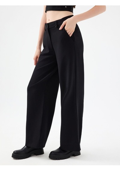 LOFT Straight Fit Kadın Pantolon Lf2040483 Q1.v1 Siyah