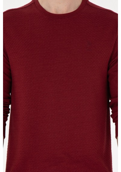 U.S. Polo Assn. Erkek Regular Fit Bisiklet Yaka Bordo Sweatshirt 50290063-VR014 U.S. Polo Assn. Erkek Regular Fit Bisiklet Yaka Bordo Sweatshirt 50290063-VR014