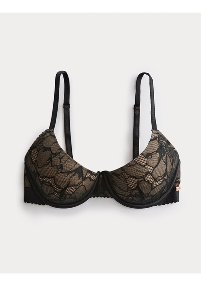 Marks & Spencer LaceWear Dantel Detaylı Destekli Sütyen T81006841F Siyah