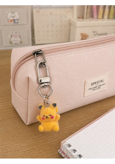 Sevimli Sarı Peluş Charm Anahtarlık Tüylü Mini Çanta Aksesuarı Hediye Anahtarlık