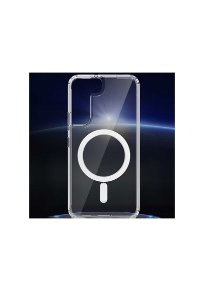 Samsung Galaxy S22 Plus Ile Uyumlu Kılıf Mag-safe Kablosuz Şarj Wireless Kapak Col158702-clear