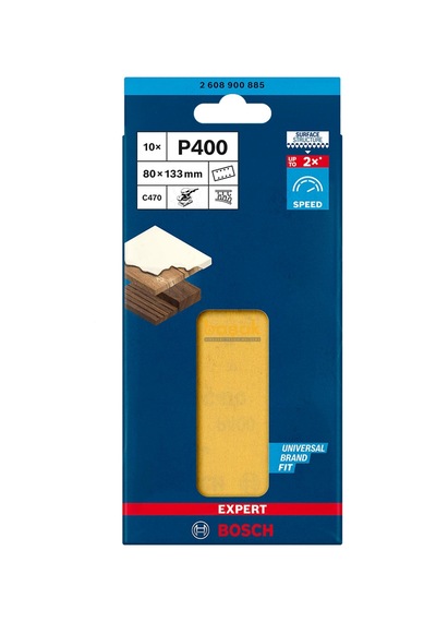 Bosch Expert C470 80 X 133 Mm 10'lu 400 Kum Zımpara Kağıdı 2608900885