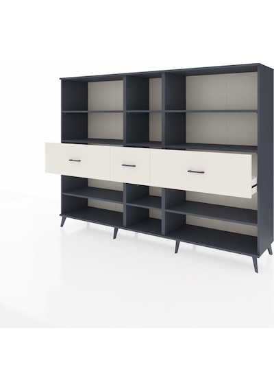 Hyperion Dolap 9 Raflı 3 Çekmeceli 220x44x163 Antrasit-antrasit/ Antrasit-antrasit/aytaşı Hyperion Dolap 9 Raflı 3 Çekmeceli 220x44x163 Antrasit-antrasit/ Antrasit-antrasit/aytaşı