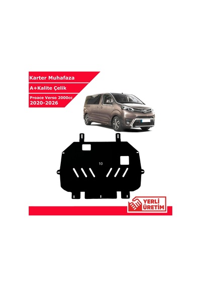 Toyota Proace Verso 2000cc 2020-2026 Çelik Karter Muhafaza Çelik Koruma Sacı A+ Kalite Yerli Üretim