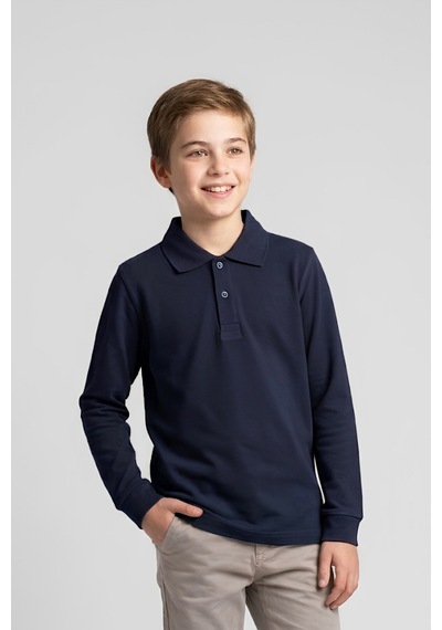 Modanino Erkek Çocuk %100 Pamuk Ve Okul Tarz T-shirt 6-16 Yaş 12798mrt Koyu Lacivert