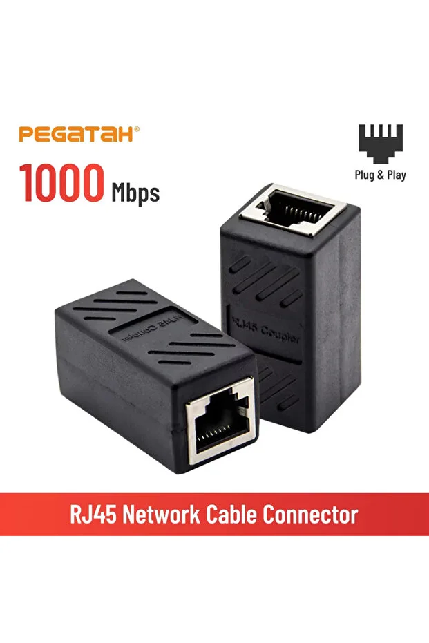10 Adet Gigabit Destekli Rj45 Dişi Dişi Cat5/6/7/8 Ethernet Lan Ağı Birleştirici Aparatı 10pcs Internet Kablo Uzatıcı