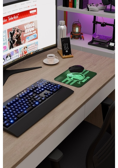 Fallout Kaymaz Dikişli Kauçuk Oyuncu Mousepad V5 - 22x18 Gaming Mouse Pad Fare Altlığı