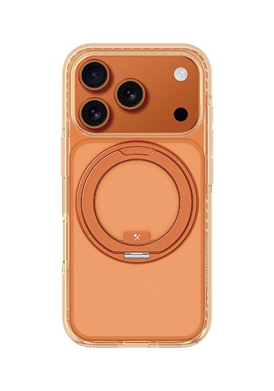Apple Uyumlu iPhone 17 Pro Max  Kılıf M-safeli Airbag Standlı Amazingthing Titan Pro Magspin Kapak Turuncu Turuncu