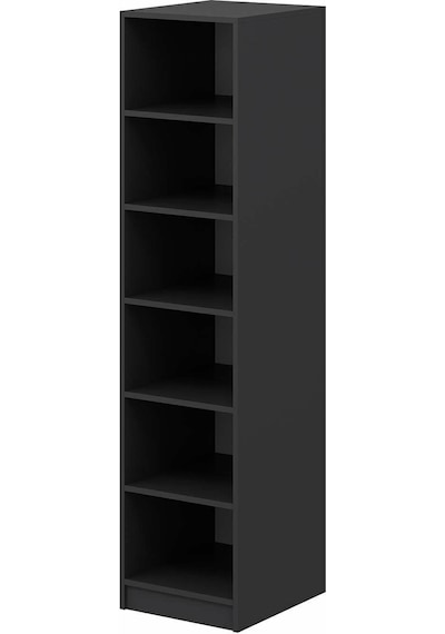 Minar Kale 1 Kapaklı Raflı Dolap Antrasit - Beyaz 190cm Çok Renkli
