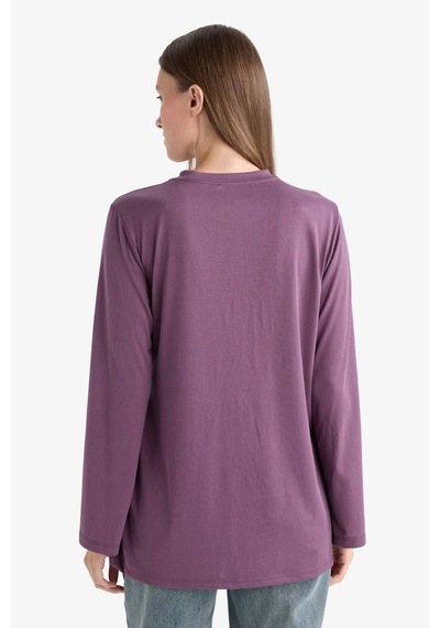 Defacto Regular Fit Modal Uzun Kollu Tunik G0305ax25aupr79 Mor