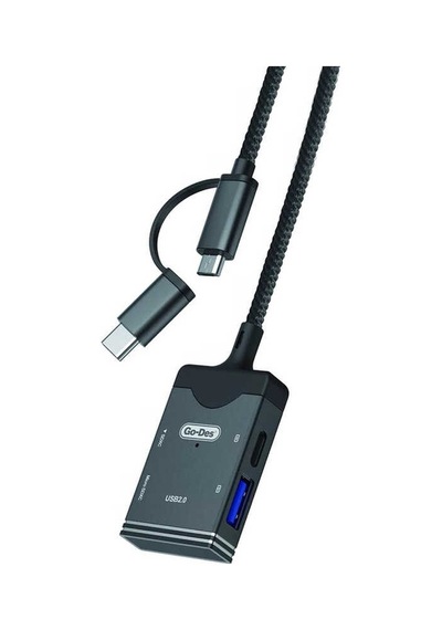 Go Des GD-DK106 5 in 1 Type-C / Micro OTG USB & SD Hafıza Kart Okuyucu - ZORE-261941