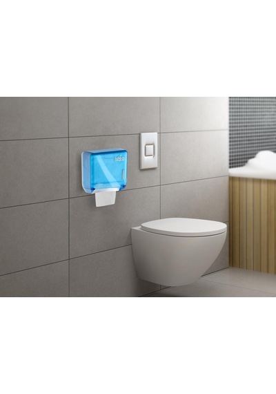 Rulopak Mini Tekçek Tuvalet Kağıdı Dispenseri Transparan Mavi