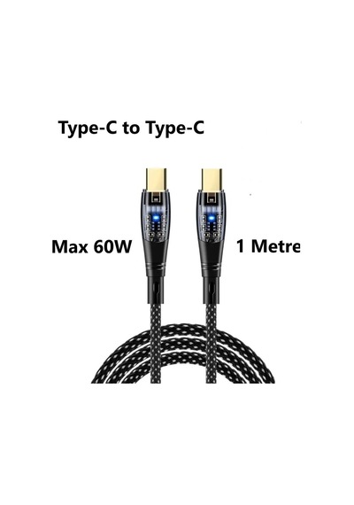 Schitec YK250M 6A 60 W Type-c To Type-c 1 M Hızlı Data Ve Şarj Kablosu
