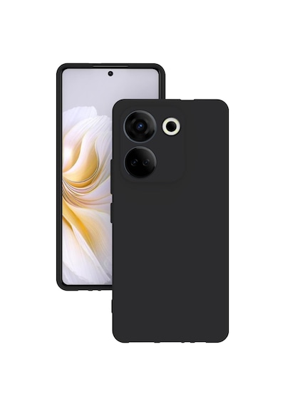 Tecno Camon 20 Kılıf Kamera Korumalı Silikon Rubber Arka Kapak Siyah