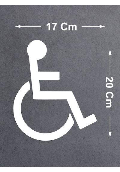 Engelli İşareti Sticker - Araba Oto Motosiklet Cam Sticker - 00094 20x17 Cm