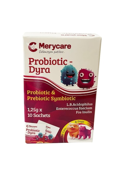 Doğadan İlaç Merycare Kedi Ve Köpekler İçin Probiotic Simbiyotik Dyra Saşe 10x1,25gr