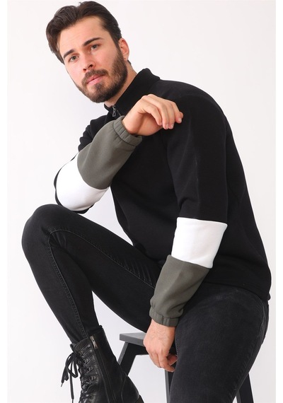 1041 Dewberry Erkek Sweatshırt-siyah Siyah