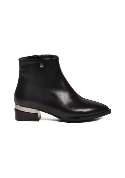 Pierre Cardin Pc-54991 Z Siyah Parlak Kadın Bot Beyaz