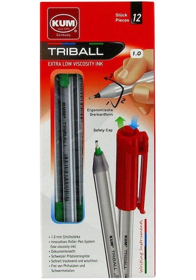 Pensan Trıball Tükenmez Kalem 1 MM Kırmızı 12'li Paket