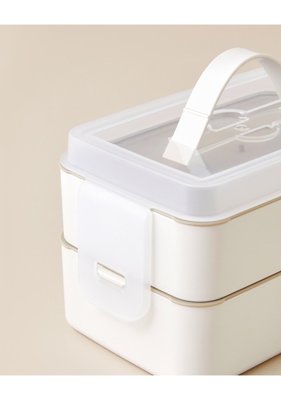 English Home Collotte 4 Parça Lunch Box Saklama Kabı 10,5x17 Cm Krem