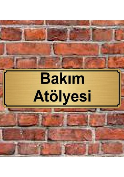 10X20 Cm Bakım Atölyesi Yazılı Metal Yönlendirme Levhası