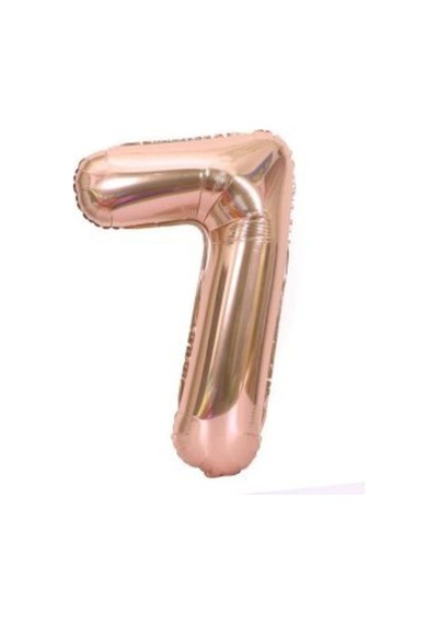 34'' 80 Cm Rose Gold Bronze Folyo Rakam Balon 7 A