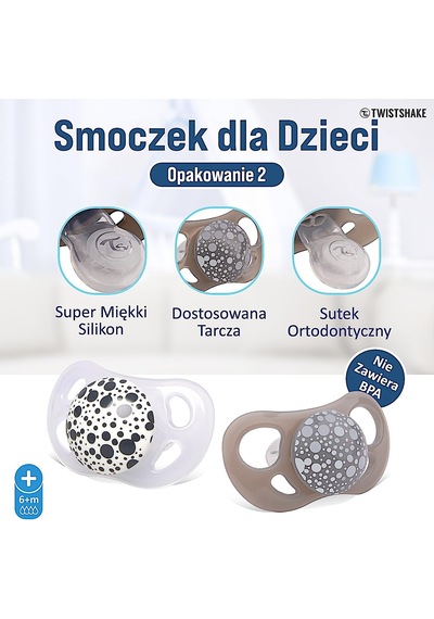 Silikon 2 Li Emzik Seti Gri Beyaz 6+ Ay